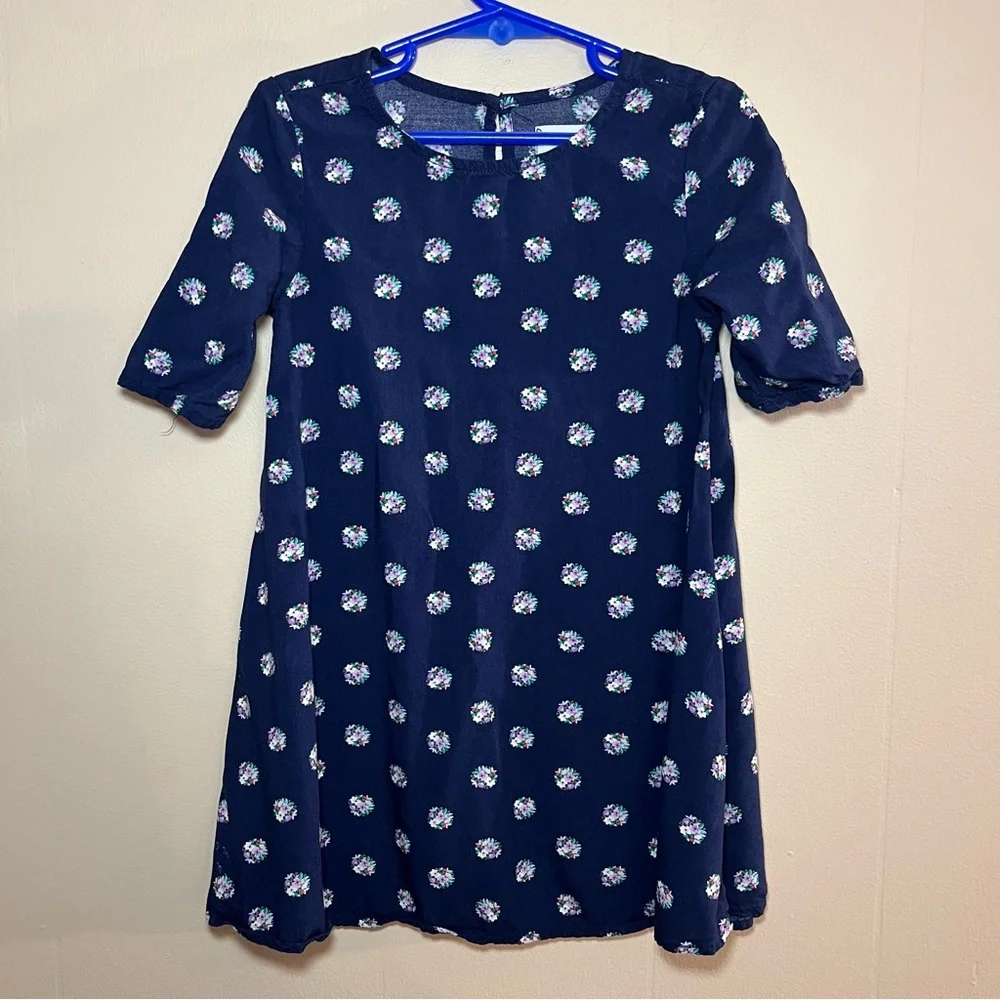 Old Navy 5T Navy Blue Floral Bouquet Dress